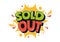 Sold Out Vector Illustration with Shopping Message or Special Offer that Indicates the Product is Sold in Cartoon Hand Drawn