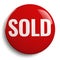 Sold Red Round Symbol Isolated