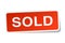 Sold red square sticker