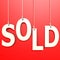 Sold word in red background