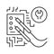 solder and repair electronic line icon vector illustration
