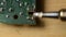 A soldering iron solder microcircuit