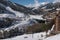 Soldeu, Canillo, Andorra on an autumn morning in its first snowfall of the season. You can see almost completed the works of the t