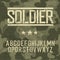 Soldier alphabet. Military deisgn set. Army design elements. Military camouflage seamless pattern. Classic grunge star. Grunge