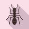 Soldier ant icon, flat style