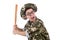 Soldier with baseball bat