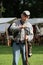 Soldier filling rifle with ammunition during Civil War re-enactment,Saratoga Springs,New York,2013