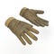 Soldier Gloves isolated on white. 3D illustration