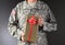 Soldier Holding Christmas Present