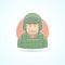 Soldier, military man icon. Avatar and person illustration.