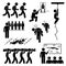Soldier Military Training Workout Cliparts Icons