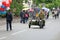 Soldier on a motorcycle IMZ-Ural M-62. Pyatigorsk, Russia