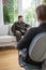 Soldier during psychotherapy session