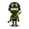 Soldier rpg military character combat black mask male