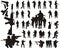 Soldier silhouettes and arms