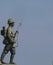 Soldier statue at famous landmark monument Victory Monument