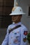 Soldier from Thai King`s Guards on sentry duty at Grand Palace, Bangkok, Thailand