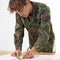 Soldier writing on map, army plan of attack and hero in uniform with operation goals for mission in war. Military man on