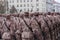 Soldiers of Czech Army are marching on military parade