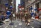 Soldiers marching in ticker tape parade, NY