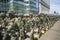 Soldiers Marching in United States Army Parade, Chicago, Illinois