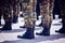 Soldiers in masking camouflage uniforms on parade