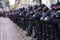 Soldiers of National Guard of Ukraine guarding the building of Ukrainian parliament during anti-corruption meeting