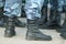 Soldiers parade boots feet