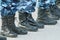 Soldiers parade boots feet