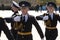 Soldiers of the presidential regiment during the dress rehearsal of the military parade on Red Square in Moscow