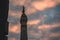 Soldiers and Sailors Monument at sunset in Indianapolis, United States