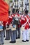 Soldiers stand in formation during Tamborrada of San Sebastian. Basque Country.