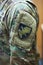 Soldiers wear their feelings on their sleeves. a soldier wearing camouflage fatigues with a patch attached to velcro on
