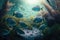 Sole Fish Underwater Lush Nature by Generative AI