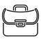 Solicitor briefcase icon outline vector. Business bag