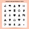 Solid 25 Concious Living And Personality Traits Icon set. Vector Glyph Style Design Black Icons Set. Web and Mobile Business ideas