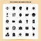 Solid 25 Data Science And Fabrication Lab Icon set. Vector Glyph Style Design Black Icons Set. Web and Mobile Business ideas