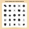 Solid 25 Design Thinking And 3d Printing Modeling Icon set. Vector Glyph Style Design Black Icons Set. Web and Mobile Business