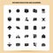 Solid 25 Distance Education and Elearning Icon set. Vector Glyph Style Design Black Icons Set. Web and Mobile Business ideas