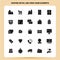 Solid 25 Shoping Retail And Video Game Elements Icon set. Vector Glyph Style Design Black Icons Set. Web and Mobile Business ideas