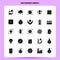 Solid 25 Sustainable Energy Icon set. Vector Glyph Style Design Black Icons Set. Web and Mobile Business ideas design Vector