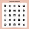 Solid 25 Traditional Marketing Icon set. Vector Glyph Style Design Black Icons Set. Web and Mobile Business ideas design Vector