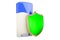 Solid Anti-Perspirant Deodorant, Deodorant Stick with shield, 3D rendering