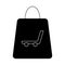 Solid Black Shopping bag Icon