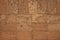 Solid brick floor. Orange bricks closeup. Weathered grungy brick floor photo background. Grunge texture of brickwork