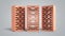 Solid clay bricks used for construction new red brick 3d render on grey gradient background