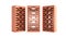 Solid clay bricks used for construction new red brick 3d render on white background no shadow