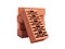 Solid clay bricks used for construction new red brick 3d render on white background no shadow
