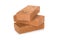 Solid clay bricks used for construction,Old red brick isolated o