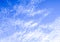 Solid Clounds Forming on Blue Sky Right Side of the Frame. Clear Blue Sky and Clouds. Thick Clouds and Bright Blue Sky